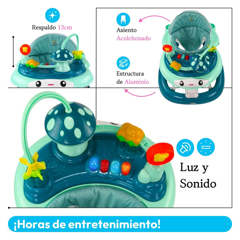 Andadera Plegable C/ Sombrilla Hongo Musical Mo... image number null