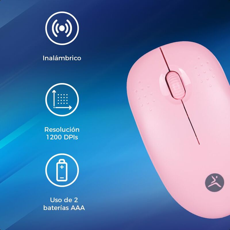 TechZone Pop Kit Pink Teclado y Mouse Inalámbri... image number null