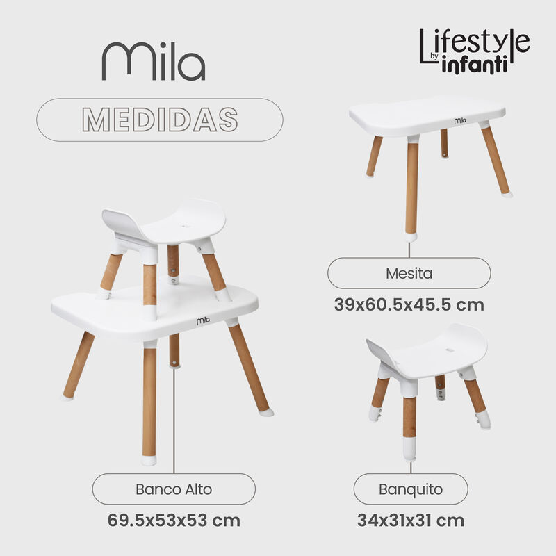 Silla Alta Mila 6 En 1 Beige image number null