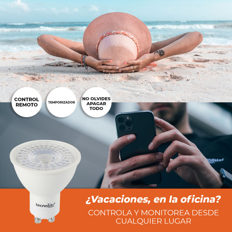 Foco Inteligente Led 5w Gu10 Atenuable Tecnolit... image number null
