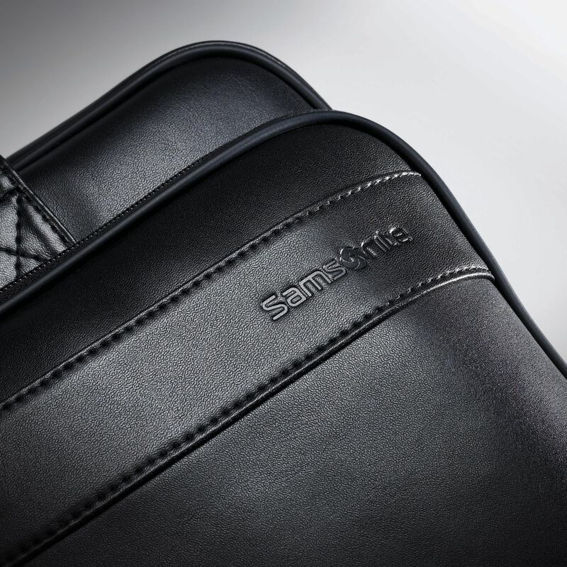 Malet&iacute;n Samsonite Leather Slim Black De 16 Pulg... image number null