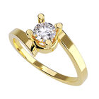 Anillo de Compromiso en Oro Amarillo 10K con Circonia -  Talla:4/ FJ851-10Y-CZ-4