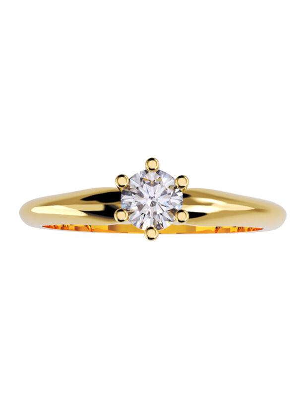 Anillo de Compromiso en Oro de 14K con Circonia... image number null