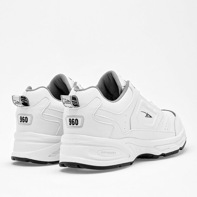 Apoort Tenis deportivo para joven. Blanco negro image number null