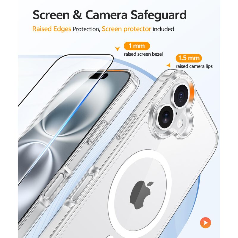 Funda FNTCASE para iPhone 16 Transparente con P... image number null