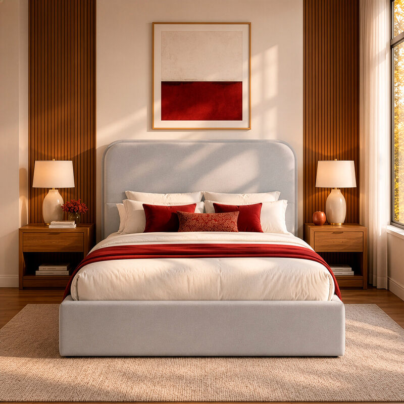 Cama King Size Elite Atlas Del Descanso Gris Ma... image number null