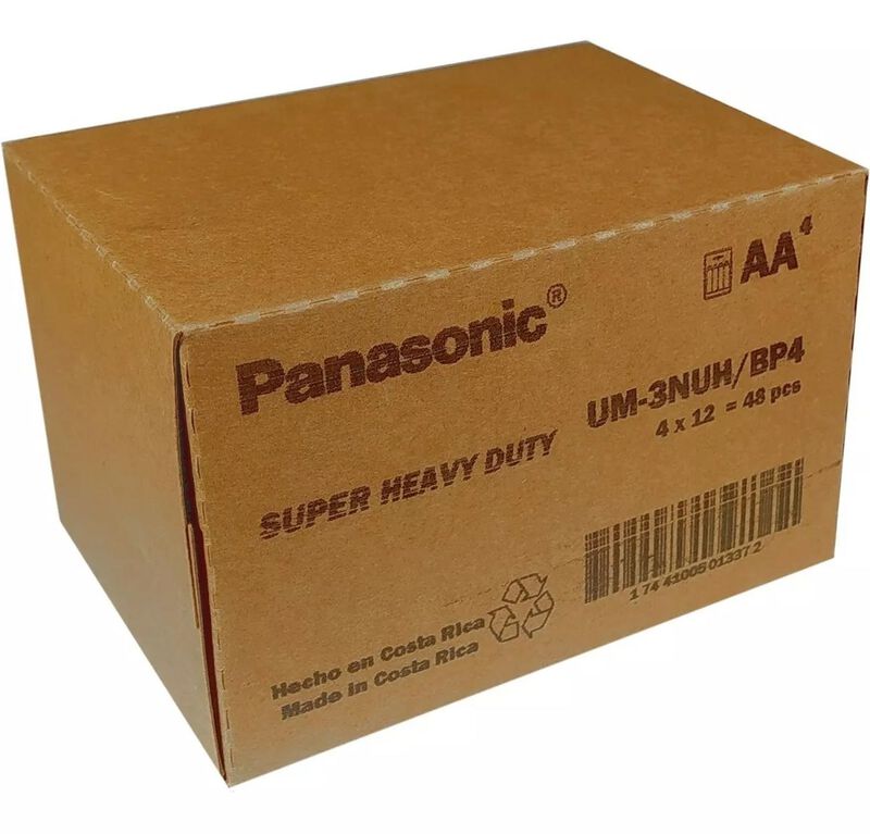 Pila Panasonic Carbon Zinc Azul Aa Con 48 Unida... image number null
