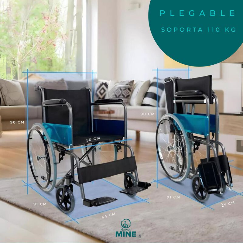 Silla de Ruedas Asiento de 20&rdquo; (50 cm)| Respald... image number null