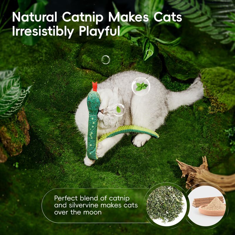 Juguete Para Gatos Potaroma Snake Catnip Con So... image number null