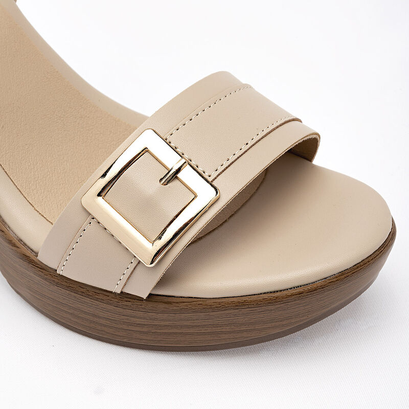 Paulie zapatilla abierta para mujer beige cod 1... image number null