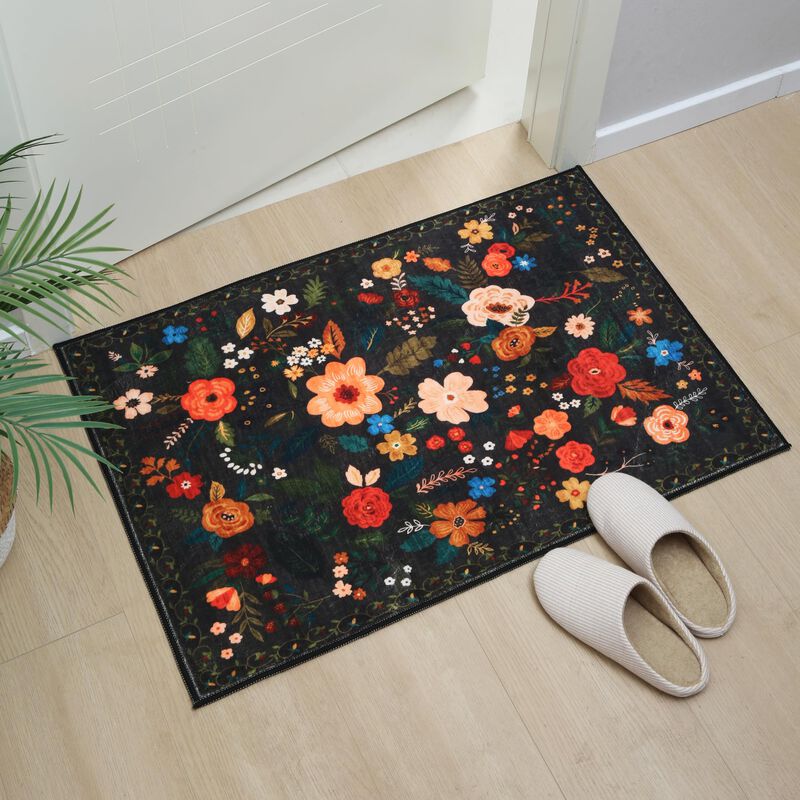 Alfombra Lavable Rugcomf 60x90 Cm Negra image number null