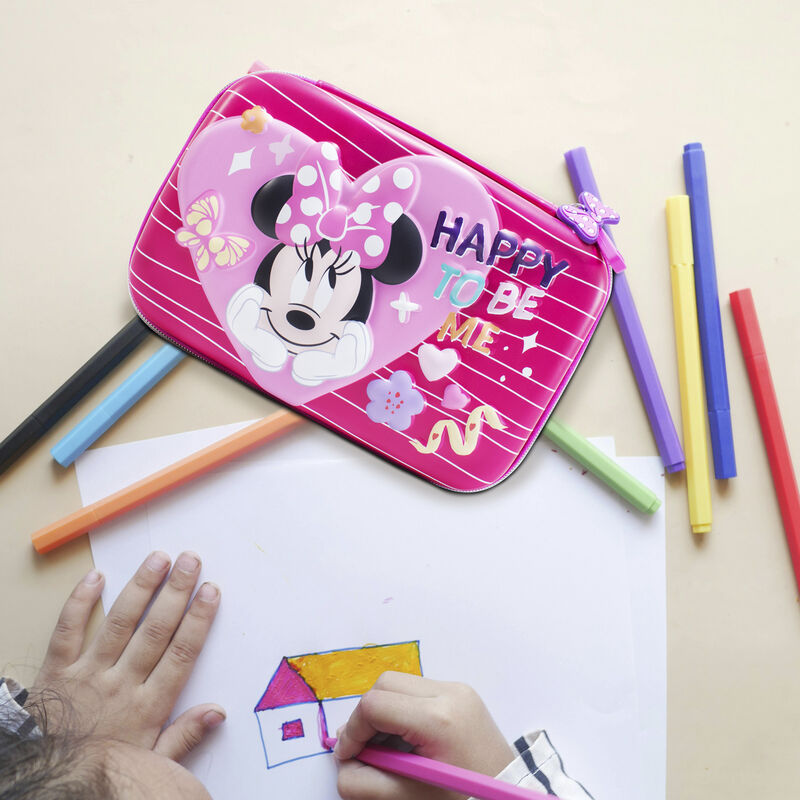 Estuche Escolar R&iacute;gido Minnie Mouse Rosa con Co... image number null