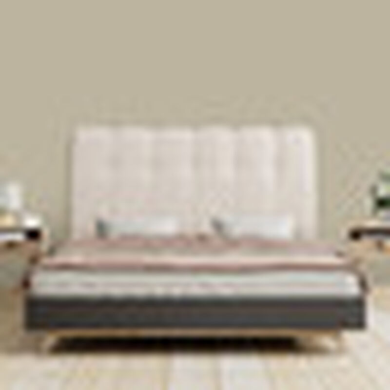 Cabecera Matrimonial Dicasa Nube Beige Claro image number null