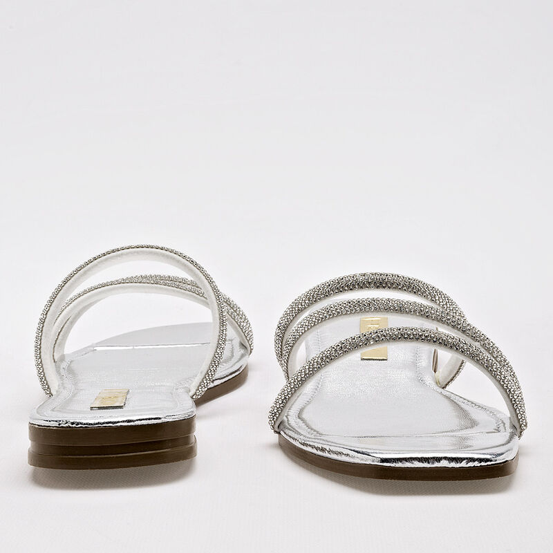 Moramora Sandalia para mujer plata image number null