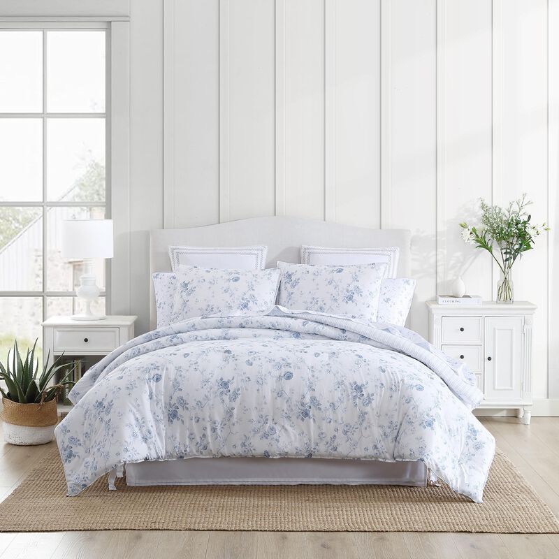 Set De Edred&oacute;n Laura Ashley Belinda Blue Revers... image number null