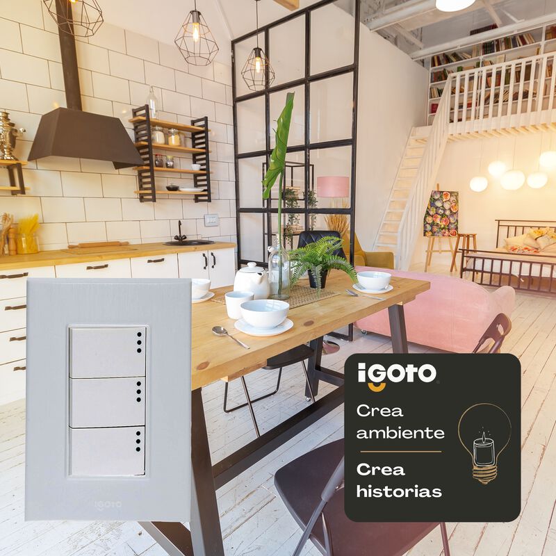 10 Pack Placa de 3 M&oacute;dulos 3 Apagadores de 1 M&oacute;... image number null