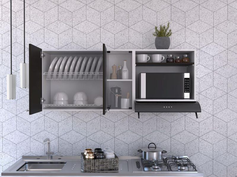 Gabinete Superior Viltex color Wengue y Blanco image number null