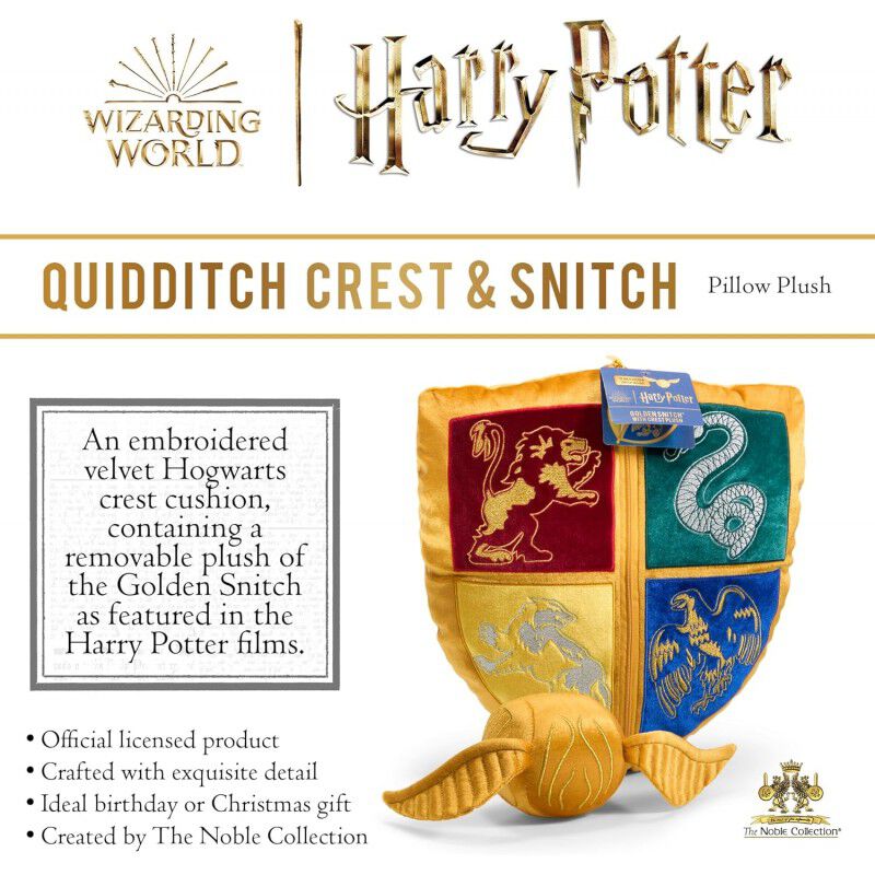 Set 2 Cojines Snitch Dorada Y Escudo Hogwarts H... image number null