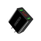 Cargador AC CHOETECH 2 x USB-A 2.2Amp Universal con display LED