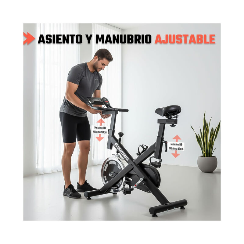 Bicicleta Est&aacute;tica Fija Spinning Centurfit Rued... image number null