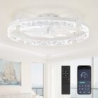 Ventilador De Techo Lediary De 24 Pulgadas, Montaje Empotrado, Luz Regulable, Blanco