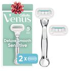2 Recambios Para Razor Gillette Venus Deluxe Smooth Sensitive