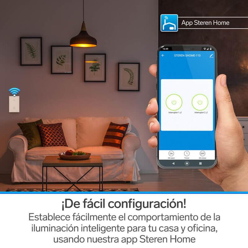 Apagador Wi-Fi touch doble SHOME-110 image number null