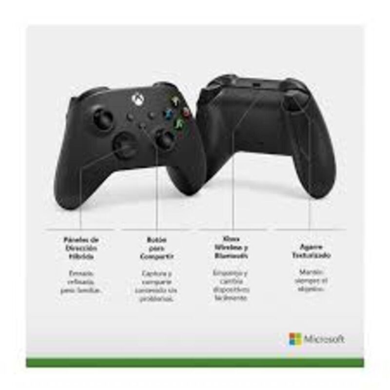 Control inalámbrico Xbox Carbón Black + cable ... image number null
