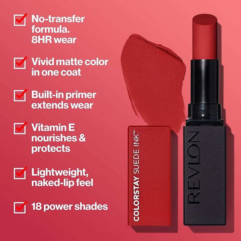 L&aacute;piz Labial Revlon Colorstay Suede Ink 004 Pur... image number null