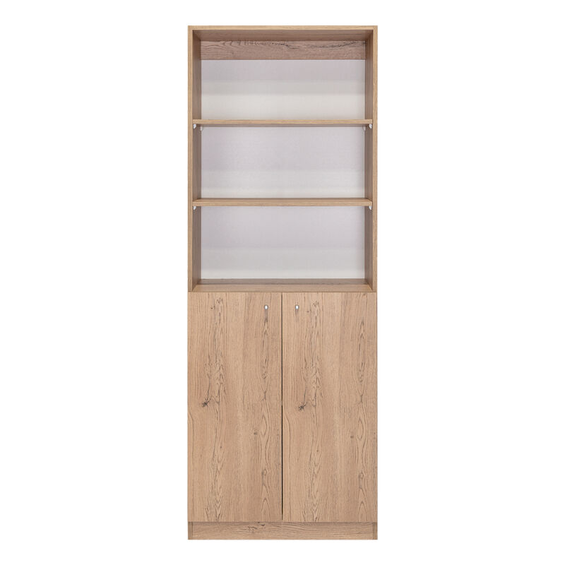 Librero Home, Macadamia y Blanco, con Cinco Ent... image number null