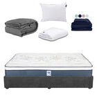 Colch&oacute;n King Size Cantabria + Base Cama + Almohada One + Protector Cloud + 1 Juego De S&aacute;banas Softy + Edredon Homy