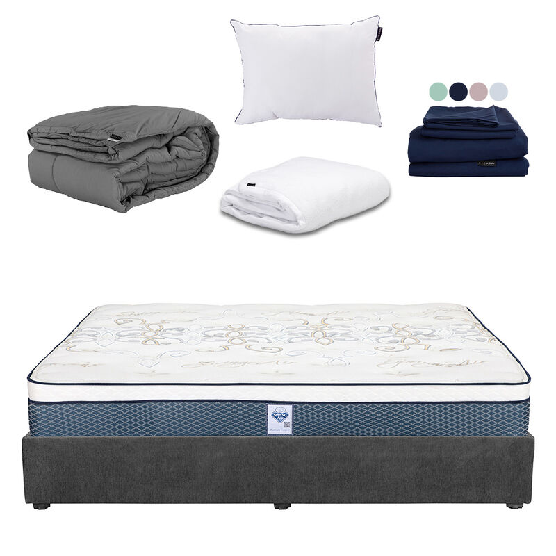 Colch&oacute;n King Size Cantabria + Base Cama + Almoh... image number null