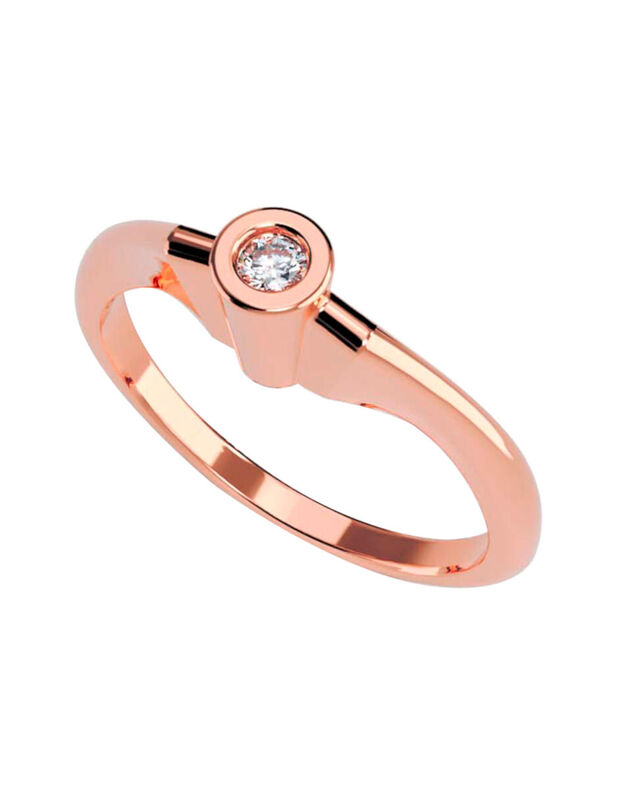 Anillo de Compromiso de 14K con Diamante de Lab... image number null