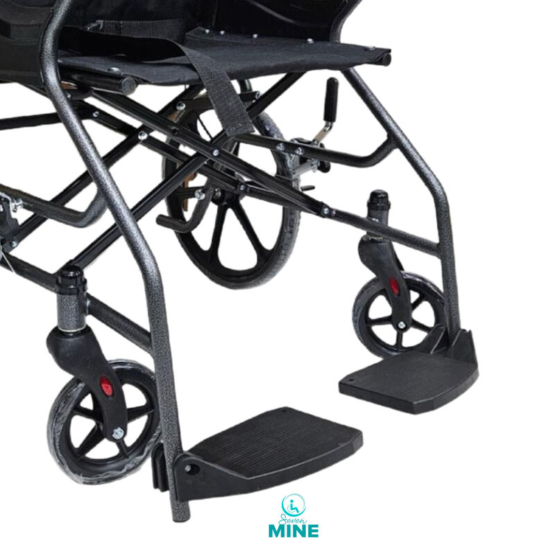 Silla de Ruedas de Traslado con Frenos, Doble C... image number null