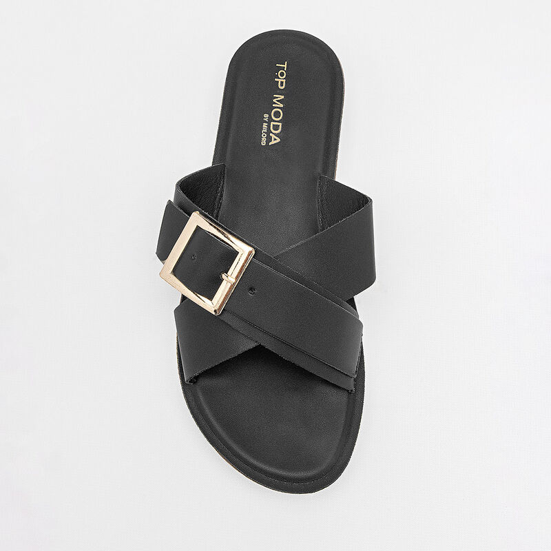 Top Moda sandalia piso para mujer negro cod 140... image number null