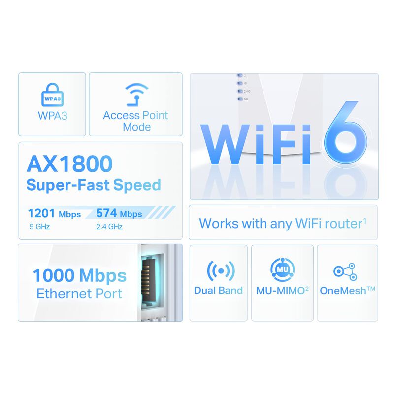 El Extensor Wifi 6 Tp-link Ax1800 Re600x Cubre ... image number null