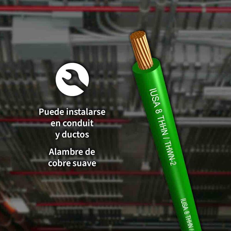 Cable Thw-ls/thhw-lscerohs 14awg Verde 100m image number null