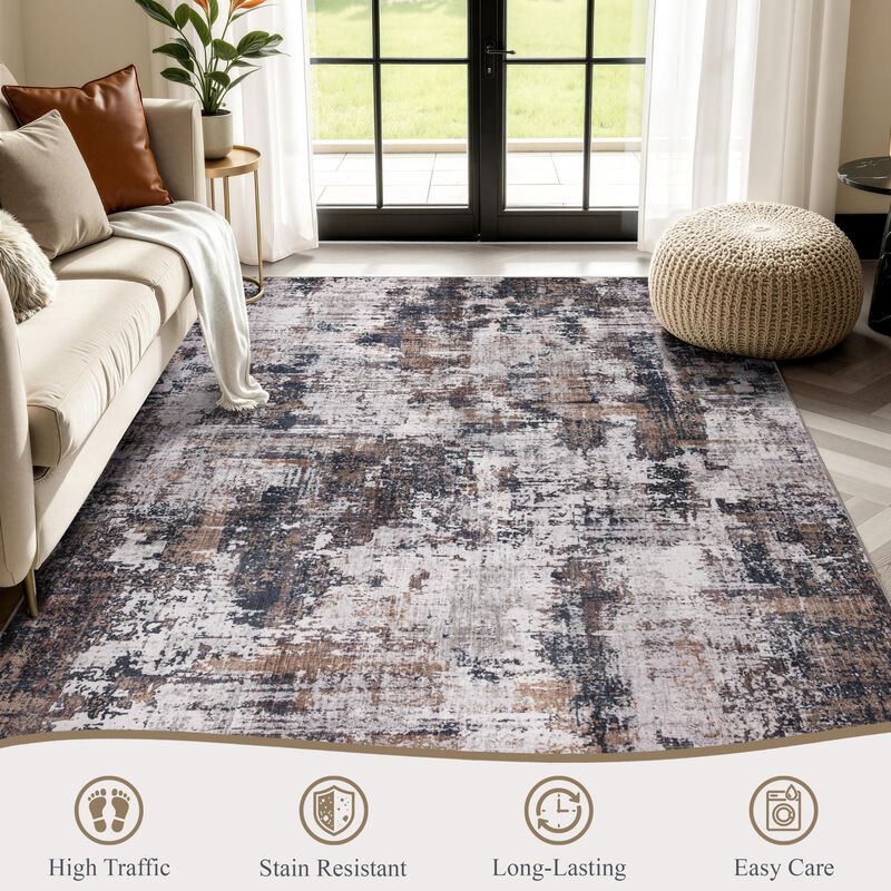 Alfombra Sasttie 152x229 Cm Lavable Abstracta N... image number null