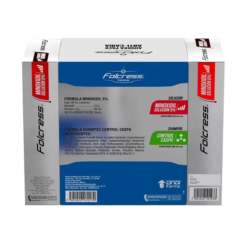 Kit Capilar Folcress Anticaída Minoxidil + Cont... image number null