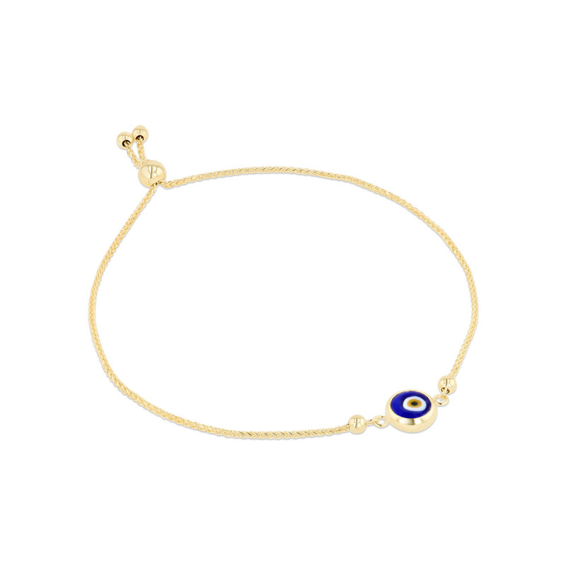 Pulsera De Oro Amarillo 14K Con Ojo Turco (23 C... image number null
