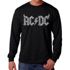 Camiseta De Manga Larga Word Art Para Hombre - AC/DC - Negro