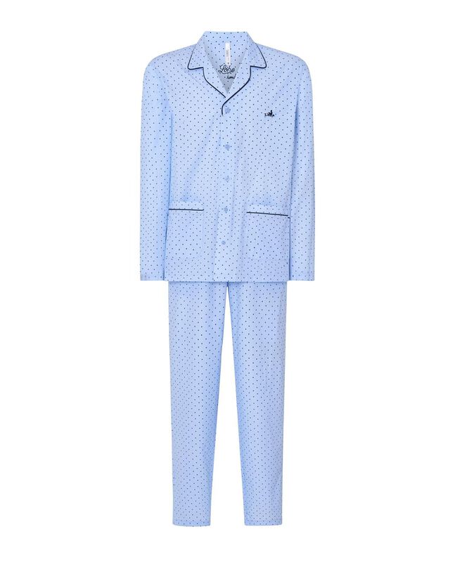 Pijama Estampado para Hombre Azul image number null