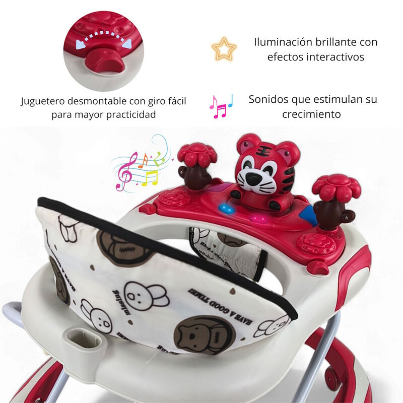 Andadera Beb&eacute;s Ajustable Luces M&uacute;sica y Juguete... image number null