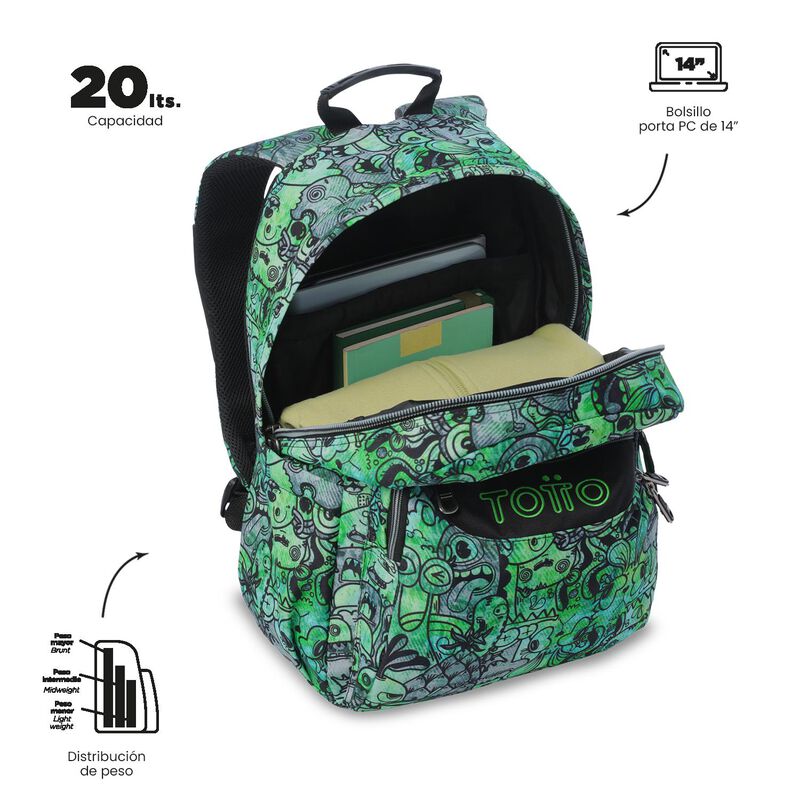 Totto Set De Mochila Grande, Lonchera Y Lapicer... image number null
