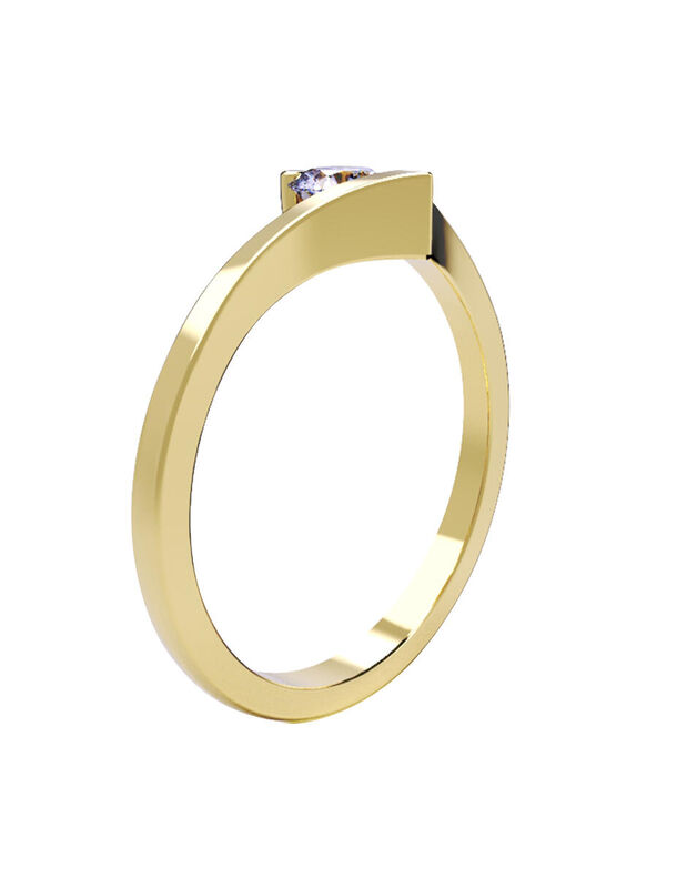 Anillo de Compromiso de 14K con Diamante de Lab... image number null