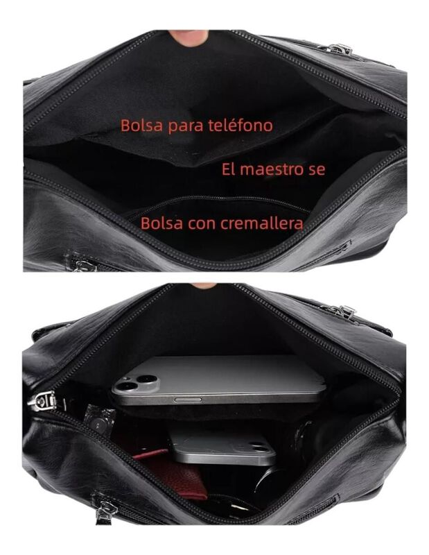 Bolsa Crossbody Pink Brule De Cuero Para Mujer image number null