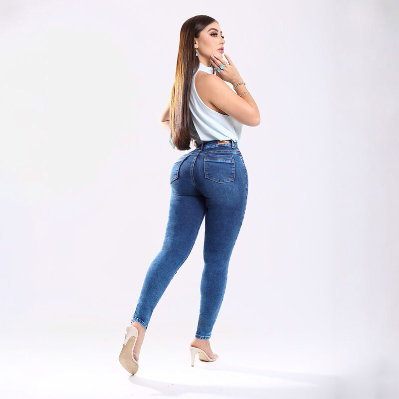 Jeans Skinny Tiro Medio Savi Sb4756c Azul Stret... image number null