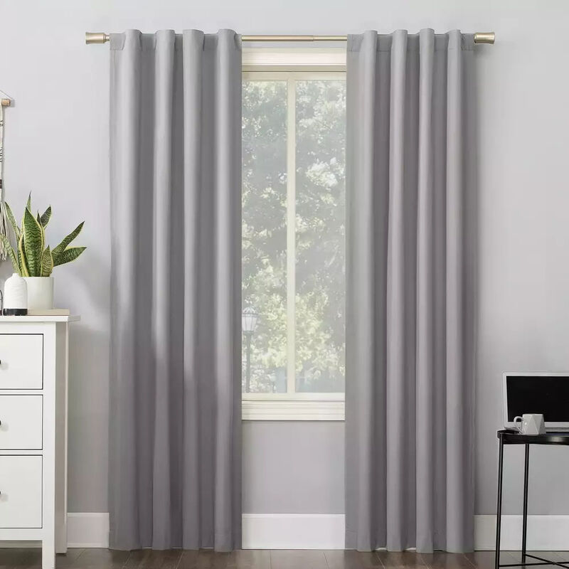 Cortinas Blackout para bloquear luz y ruido Gri... image number null