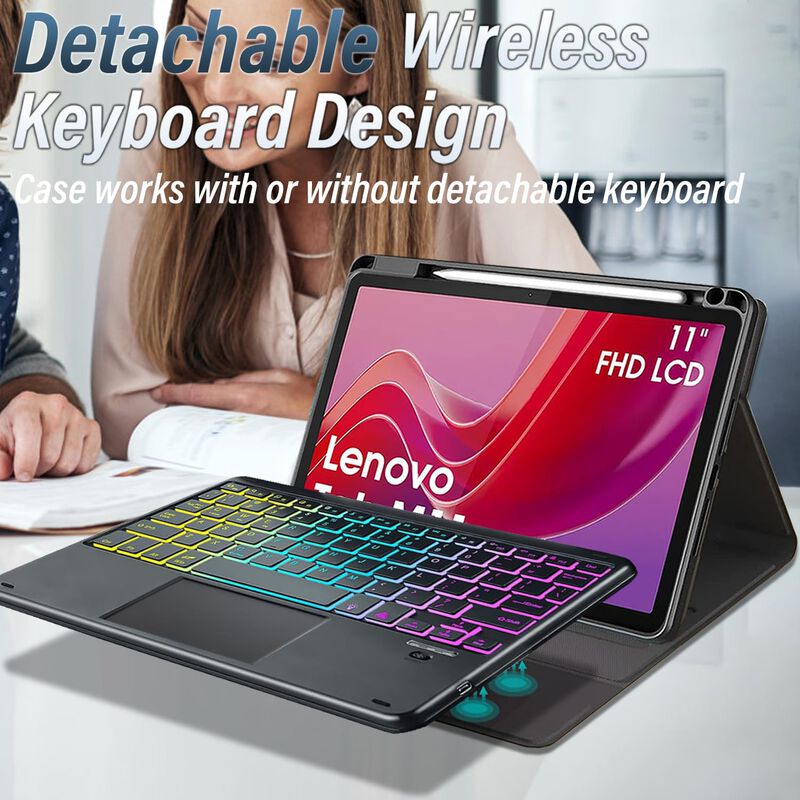 Funda Con Teclado T&aacute;ctil Ldsoyia Para Lenovo Ta... image number null