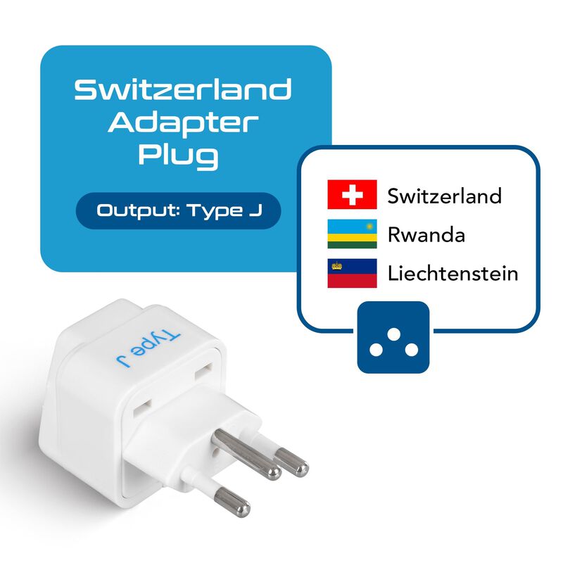 Adaptador De Enchufe De Viaje Ceptics Switzerla... image number null